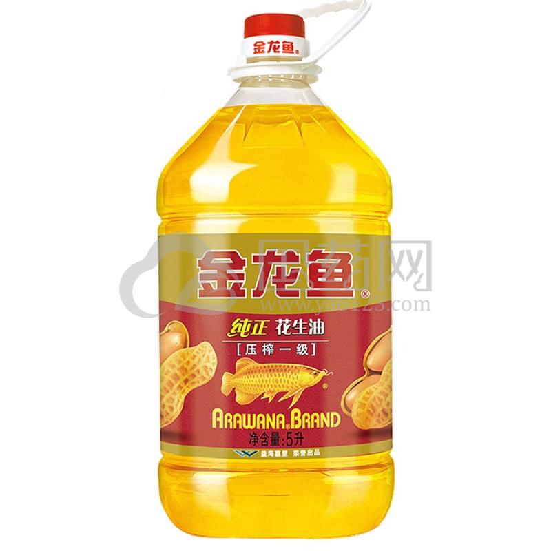 金龙鱼 食用油 压榨一级 纯正花生油5l