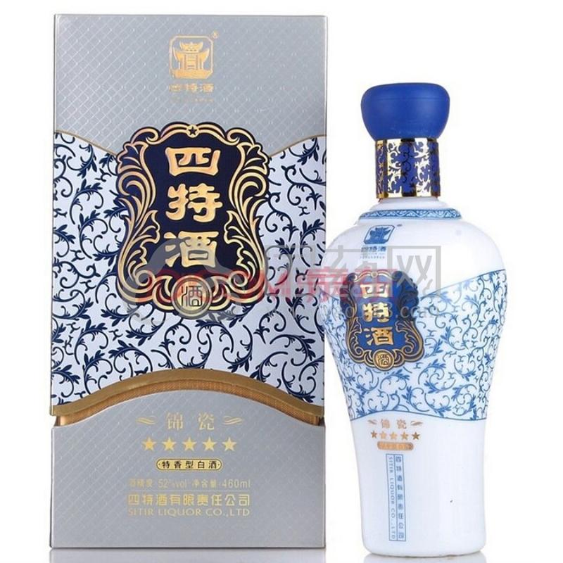 四特酒 白酒 锦瓷 五星 特香型 52度 460ml*6瓶 整箱装