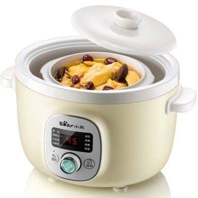 小熊bear电炖锅bb煲汤煮粥锅多功能18l白瓷3胆ddzb18n5cp