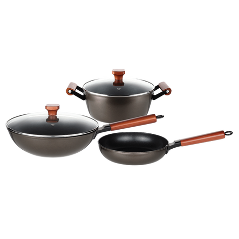 博堡悦味精铁不粘锅三件套601bdy-tz612b