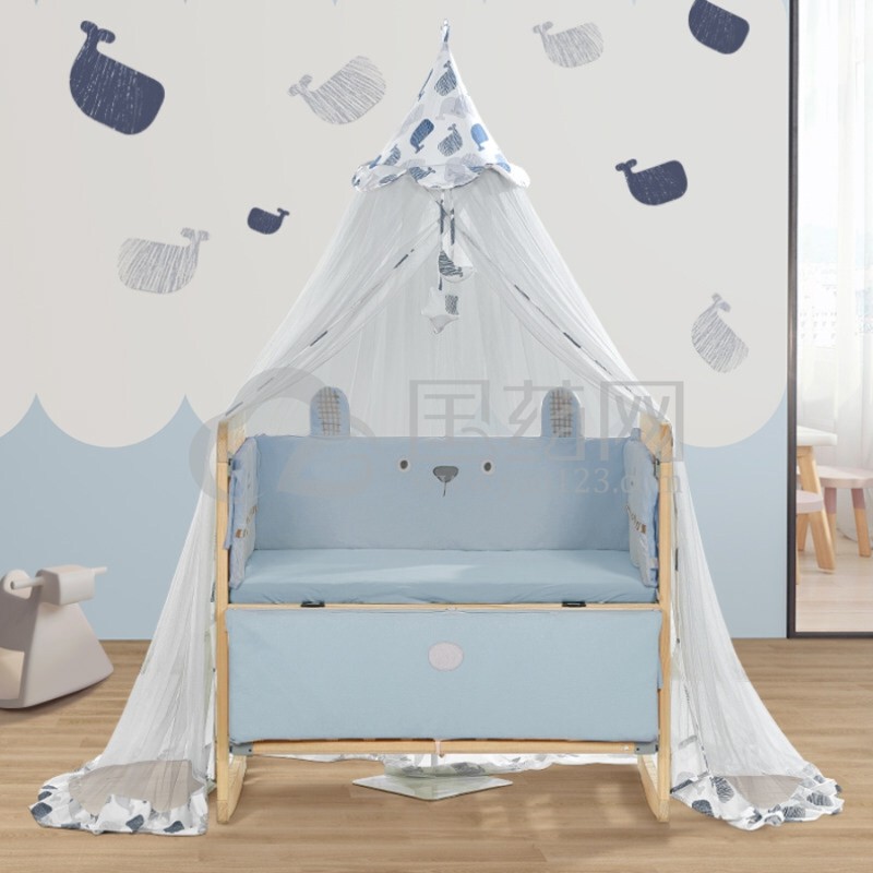 babycare婴儿床蚊帐5806 巴尼特鲸鱼