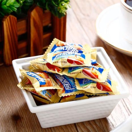 阿尔卑斯焦香源味牛奶硬糖单粒包装袋装1kg(约250颗) 婚庆糖果 休闲