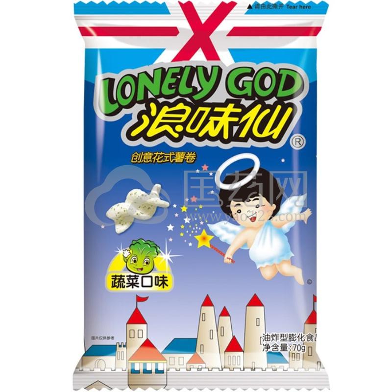 旺旺 浪味仙 膨化食品 零食薯片 蔬菜味70g
