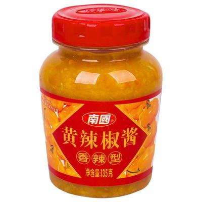 海南特产南国黄灯笼辣椒酱拌饭面剁椒酱特辣味135g瓶