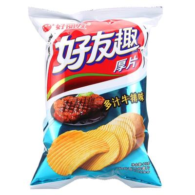 orion 好丽友 休闲零食 薯片 好友趣多汁牛排味75g/袋