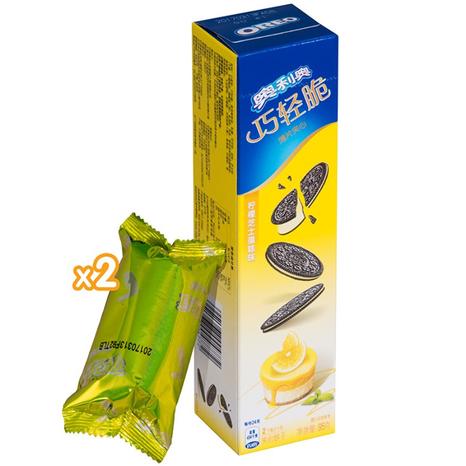 【国药网】奥利奥(oreo)巧轻脆柠檬芝士蛋糕味薄片夹心饼干办公室下午