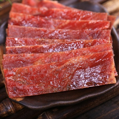 黄胜记 厦门特产 肉干肉脯 休闲零食 辣味猪肉脯128g/袋