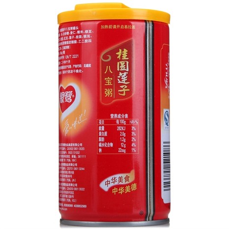 银鹭八宝粥桂圆莲子八宝粥360g12罐整箱粥礼盒装