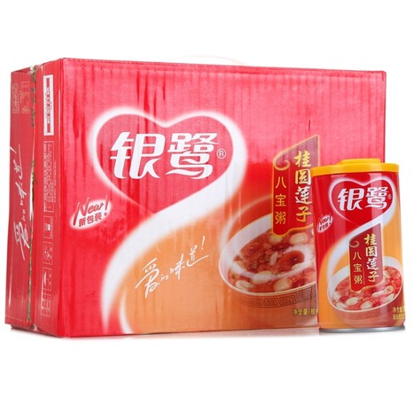 银鹭八宝粥桂圆莲子八宝粥360g12罐整箱粥礼盒装