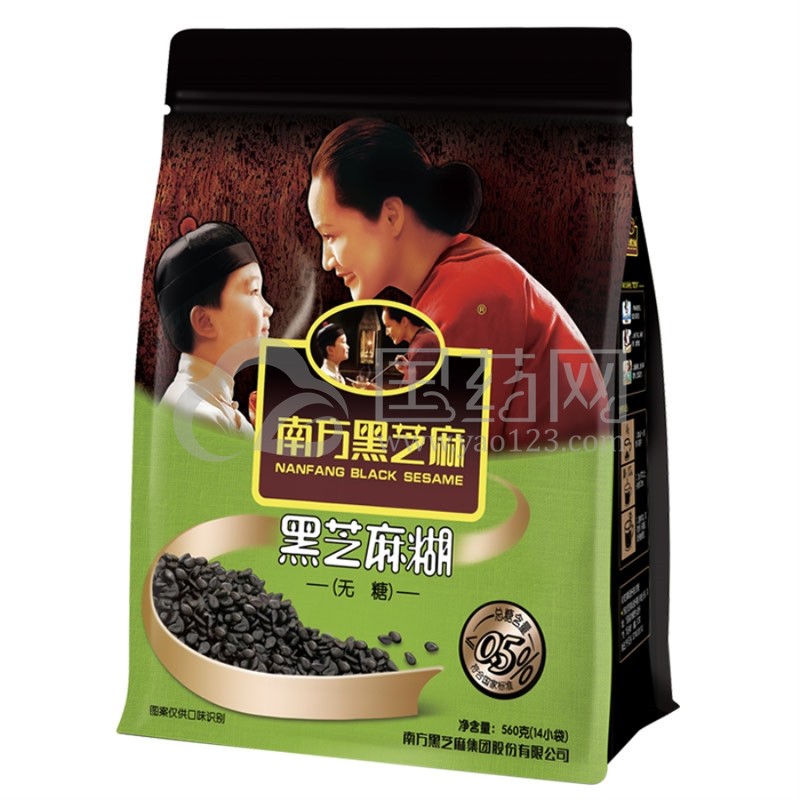 南方黑芝麻 无糖黑芝麻糊 560g(40g*14小袋) 冲饮谷物 即食 营养早餐