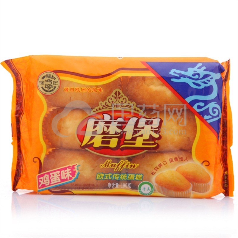 徐福记 磨堡欧式传统蛋糕 鸡蛋味 营养早餐面包休闲零食下午茶点心190