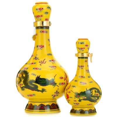 牛栏山 白酒 清香型 经典二锅头 黄龙 52度 500ml*2瓶 125ml*2瓶 礼盒